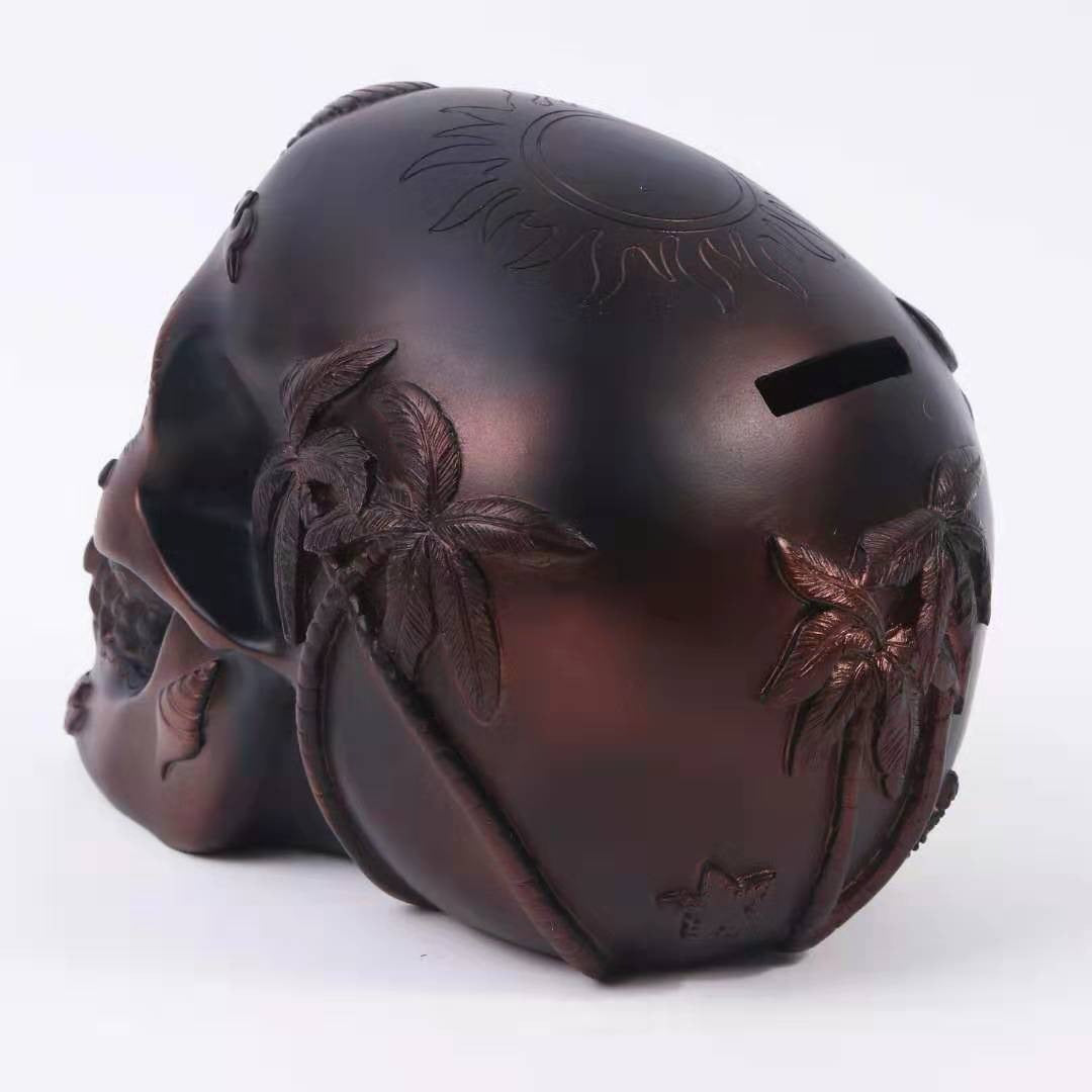 Skeleton resin handicraft personalized skull piggy bank ornament