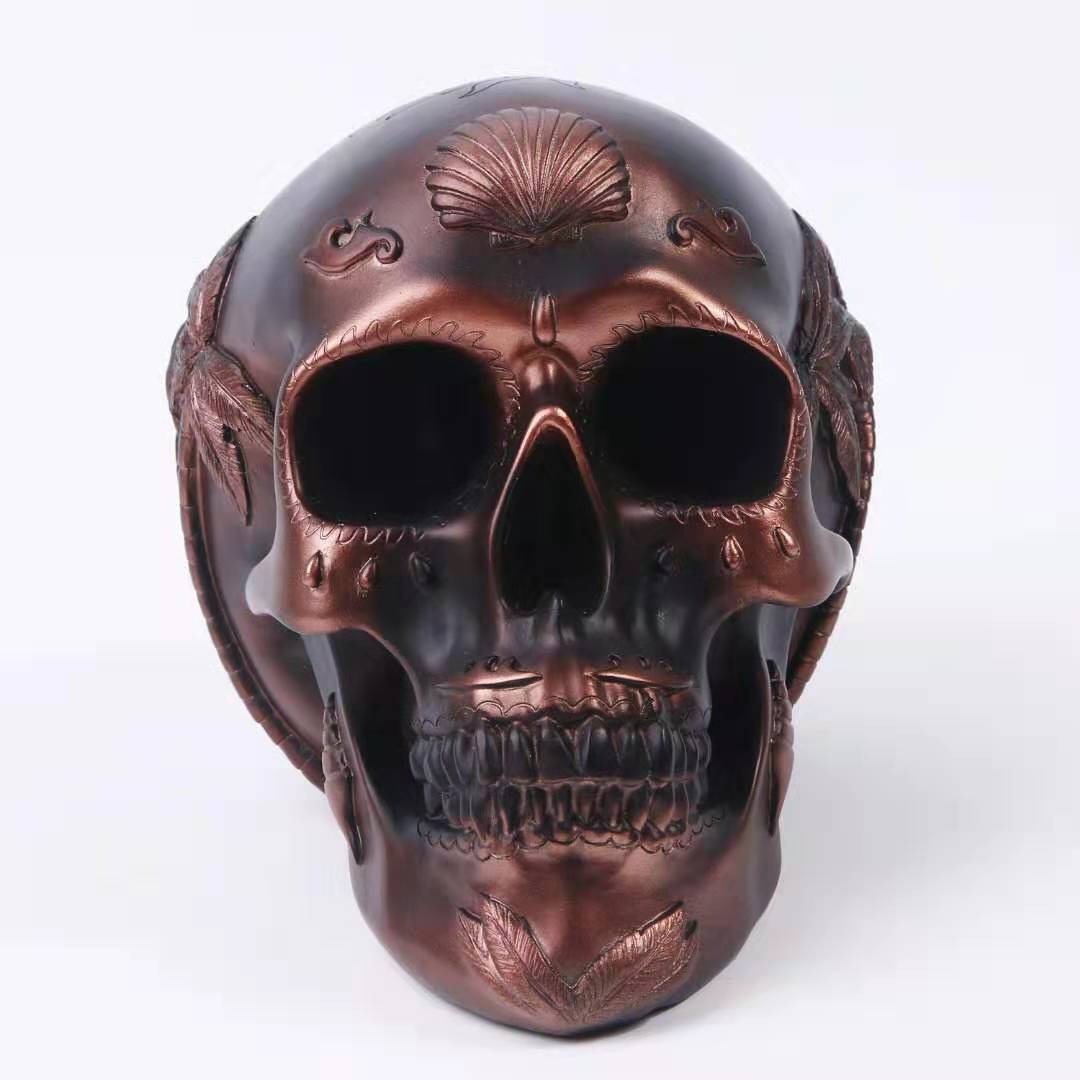 Skeleton resin handicraft personalized skull piggy bank ornament
