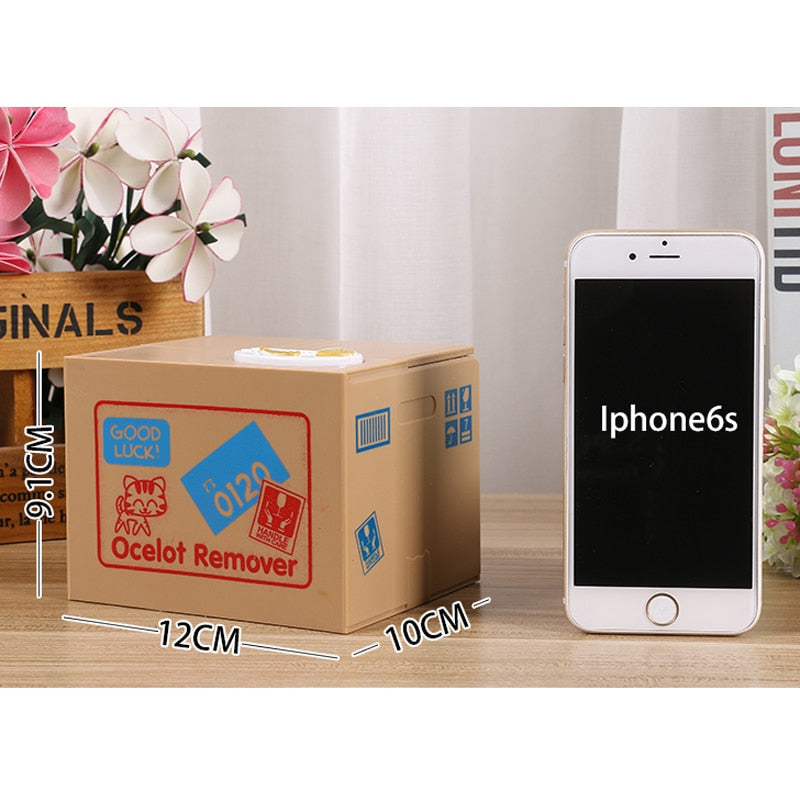 Automated Cat Steal Coin Bank 1PCS Piggy Bank Moneybox Money Saving Box Gifts