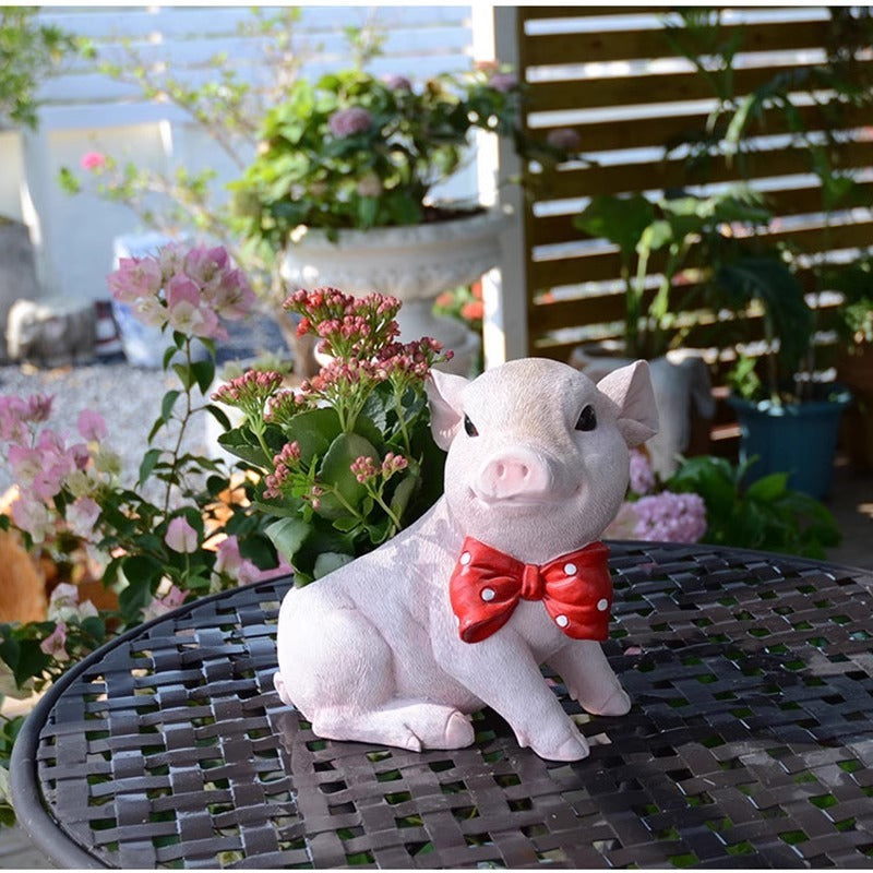Cute Piggy Flower Pot Resin Flower Pot Decoration