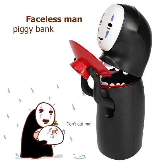 Hot Sale Charging Spirited Away Kaonashi No-face Piggy Bank Toy Automatic Eaten Coin Bank Miyazaki Hayao Chihiro Design Christmas Present