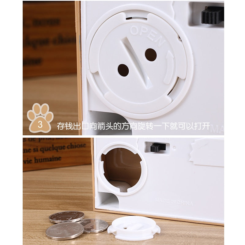 Automated Cat Steal Coin Bank 1PCS Piggy Bank Moneybox Money Saving Box Gifts