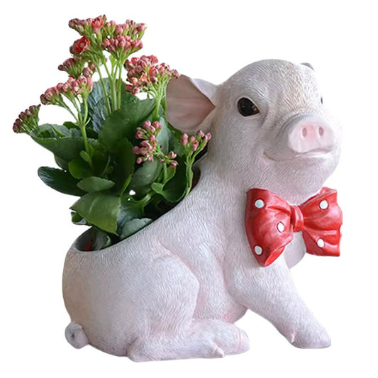 Cute Piggy Flower Pot Resin Flower Pot Decoration