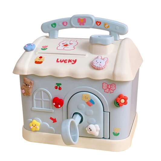 Net Red Piggy Bank Piggy Bank Creative Cartoon Shape Cute Small House Can Withdraw Large Capacity Plastic Piggy Bank