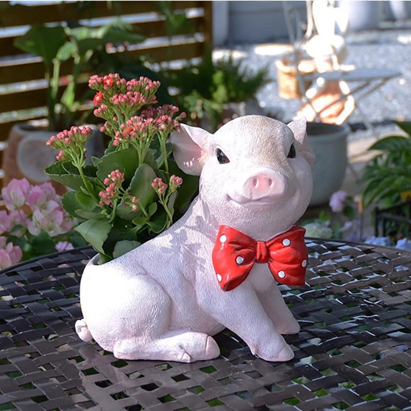 Cute Piggy Flower Pot Resin Flower Pot Decoration