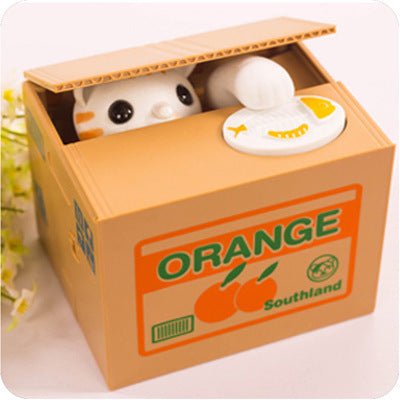 Automated Cat Steal Coin Bank 1PCS Piggy Bank Moneybox Money Saving Box Gifts