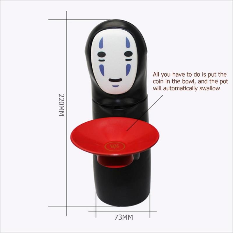 Hot Sale Charging Spirited Away Kaonashi No-face Piggy Bank Toy Automatic Eaten Coin Bank Miyazaki Hayao Chihiro Design Christmas Present
