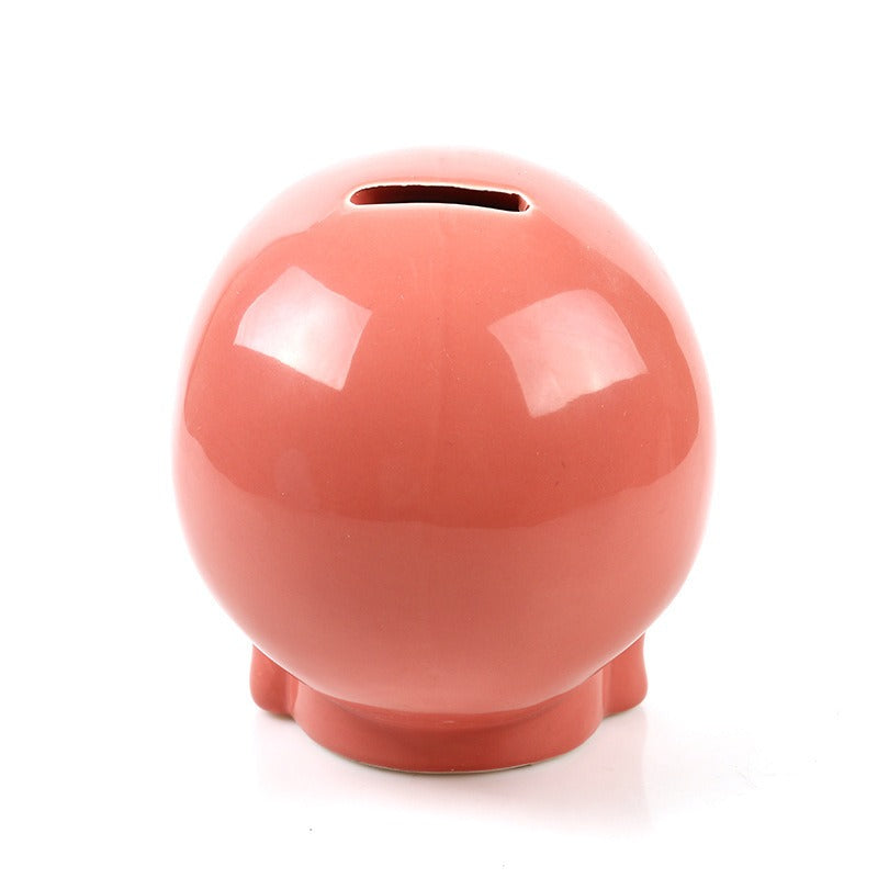 Pink skull porcelain skull resin piggy bank